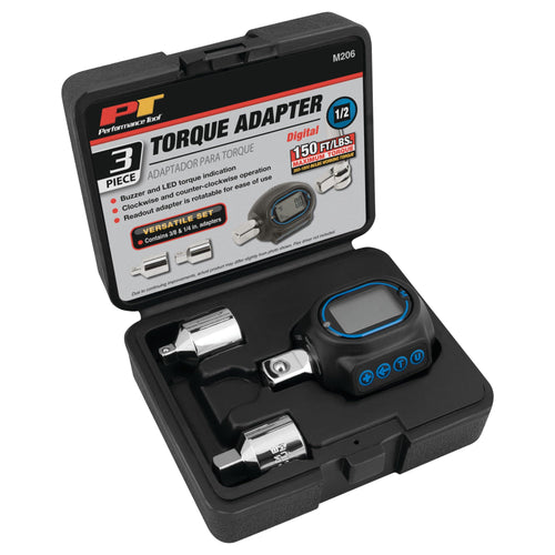 M206 Performance Tool Digital Torque Adapter (1/2'' Drive & includes adapters for 3/8'' and 1/4'')