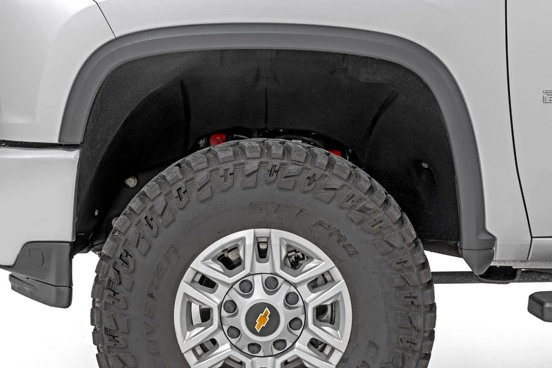 Rough Country Mud Flap Delete Kit for 2500HD/3500HD Chevy Silverado (2020-2025) 2WD/4WD - Front & Rear Mud Flap Removal Kit, Sleek Look & Added Tire Clearance