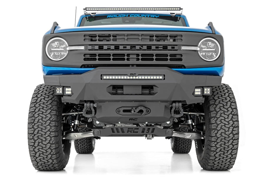 Rough Country Fender Delete for 2021-2023 Ford Bronco Flare - 51061,Black