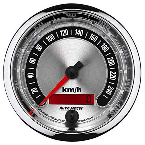 Auto Meter American Muscle 1288-M 3-3/8" 0-260 kmh Speedometer Gauge