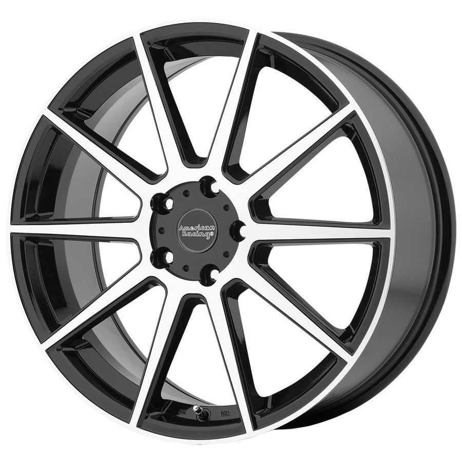 AR908 American Racing Gloss Black Wheel with Machined Face (18x8"/5x114.3mm, +40mm offset)