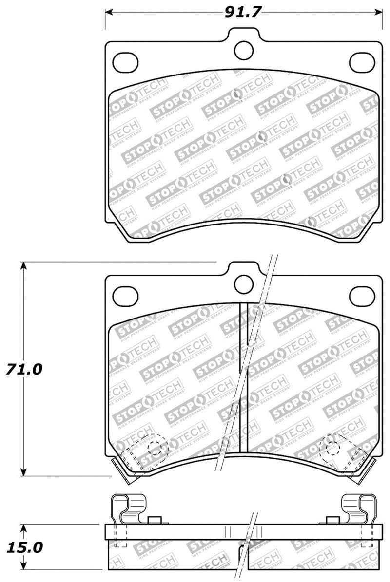 Sport Brake Pads StopTech 309.04730 with Shims and Hardware