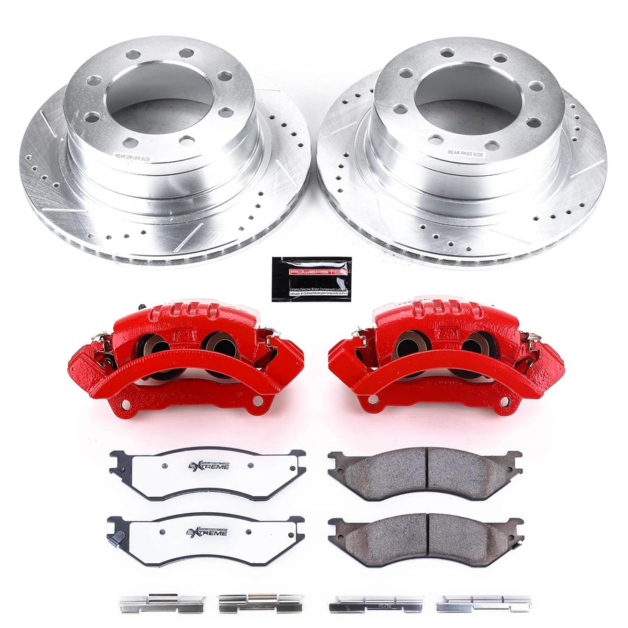 Power Stop Z23 Evolution Sport KC5856 Brake Kit with Powder Coated Calipers (Brake Pads, Drilled/Slotted Rotors) For Acura TL 2009-2014 [Model Specific]