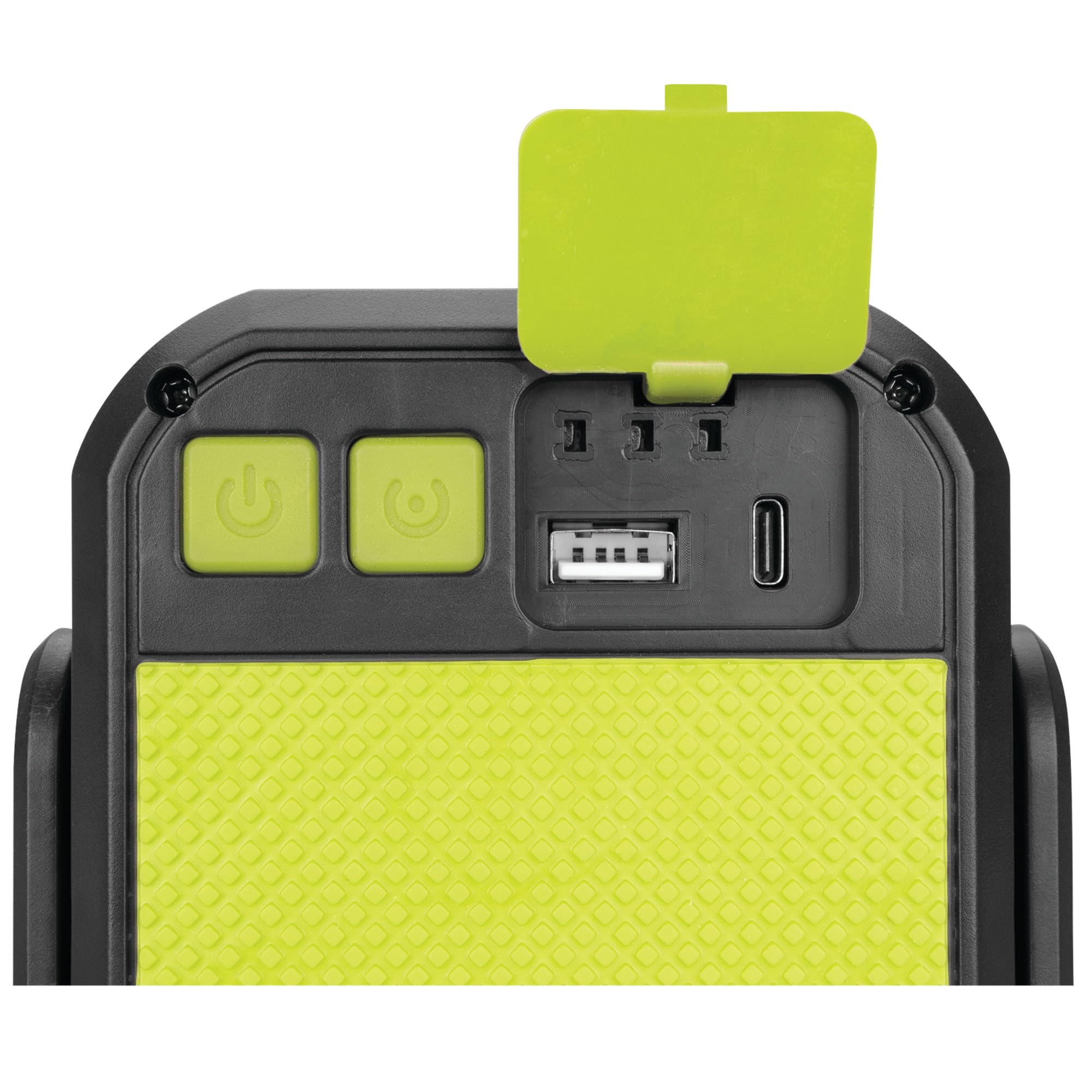 Firepoint Performance Tool W2635 1500+LM Li-Ion Utility Work Light, USB-C Charging, Swivel/Magnetic Base, Power Bank Capability, Black/Green