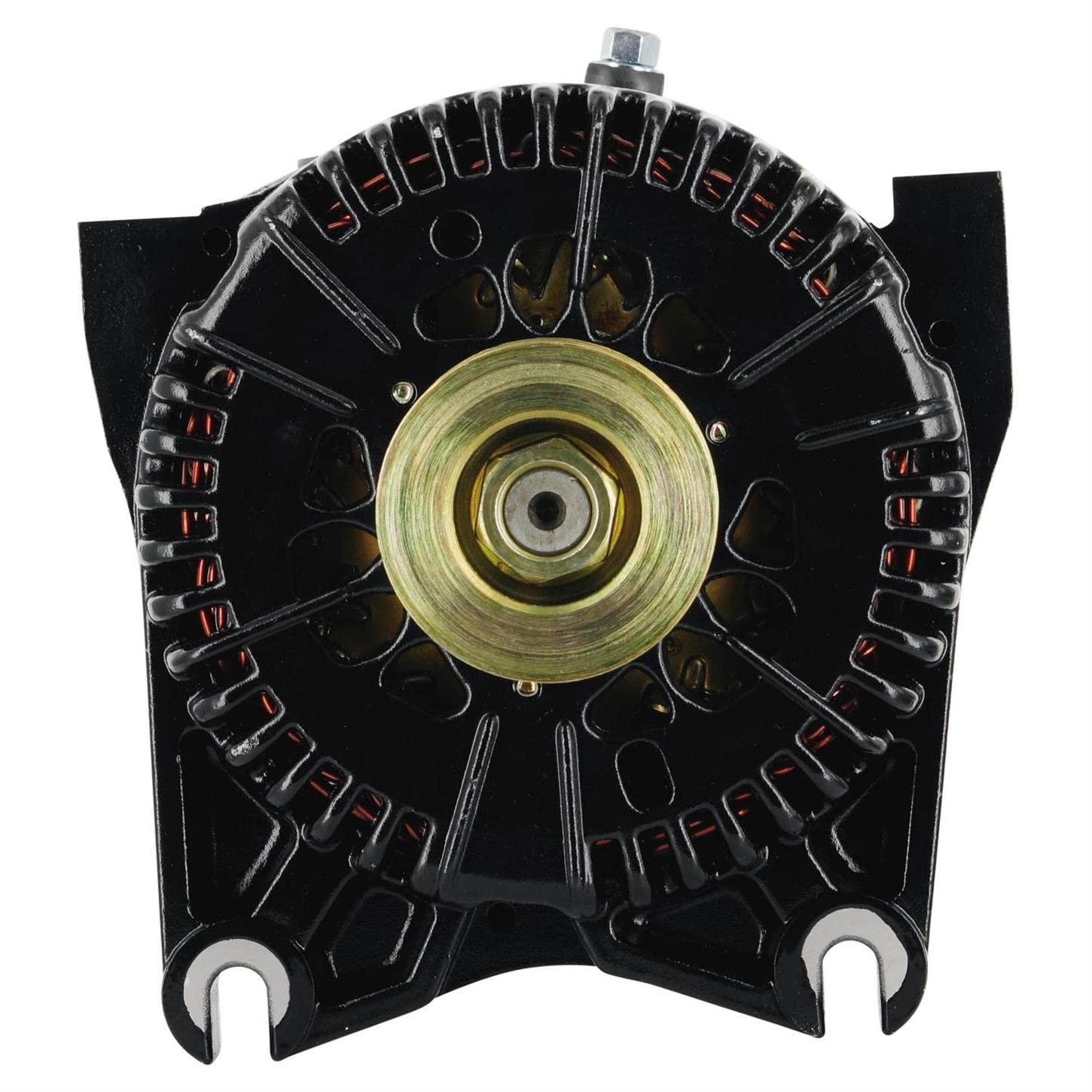Black Powermaster 577811 Alternator (4G 200A 6 Groove Pulley V Mating 1 Wire)