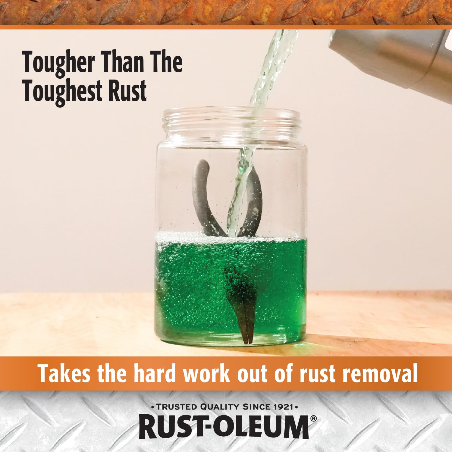Rust-Oleum Soak & Bath Rust Dissolver | Heavy-Duty Corrosion Remover for Metal Tools, Cars, Bikes, Grills, Bolts, Firearms & More | Quart