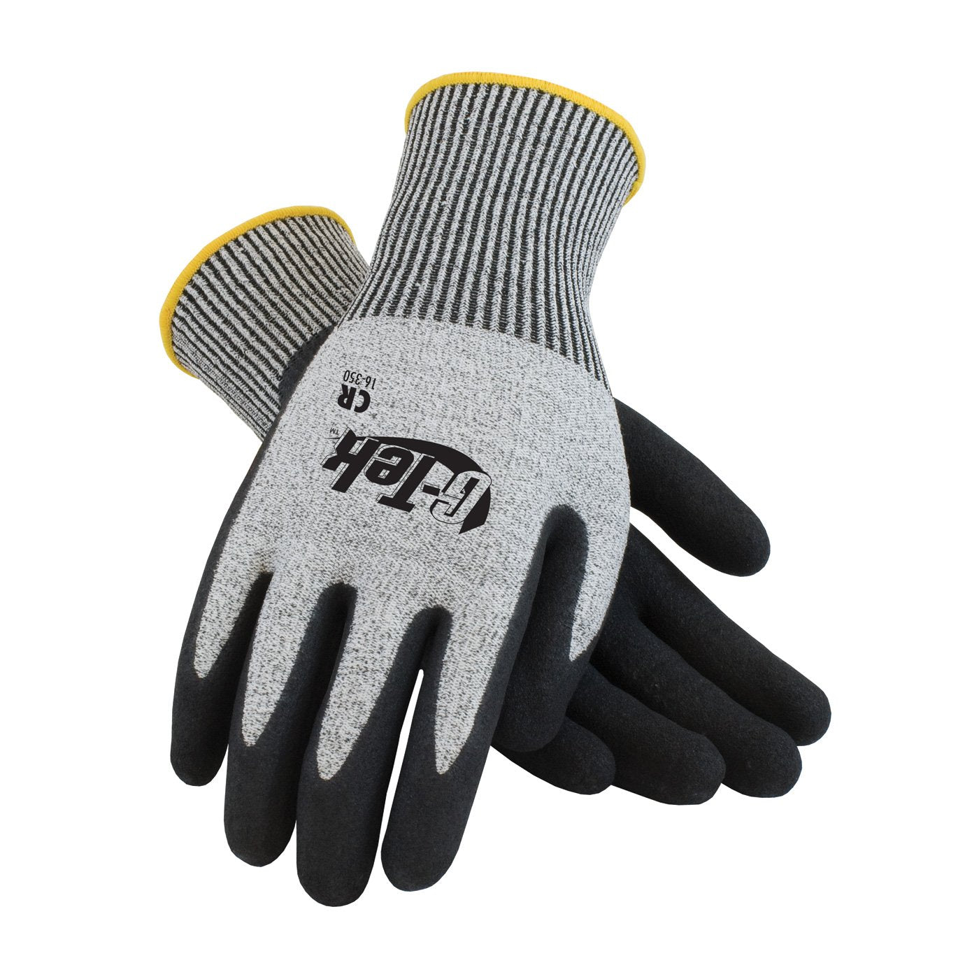 Seamless Knit PolyKor® G-Tek 16-350/XXL Blended with Double-Dipped Nitrile Coated MicroSurface Grip on Palm & Fingers