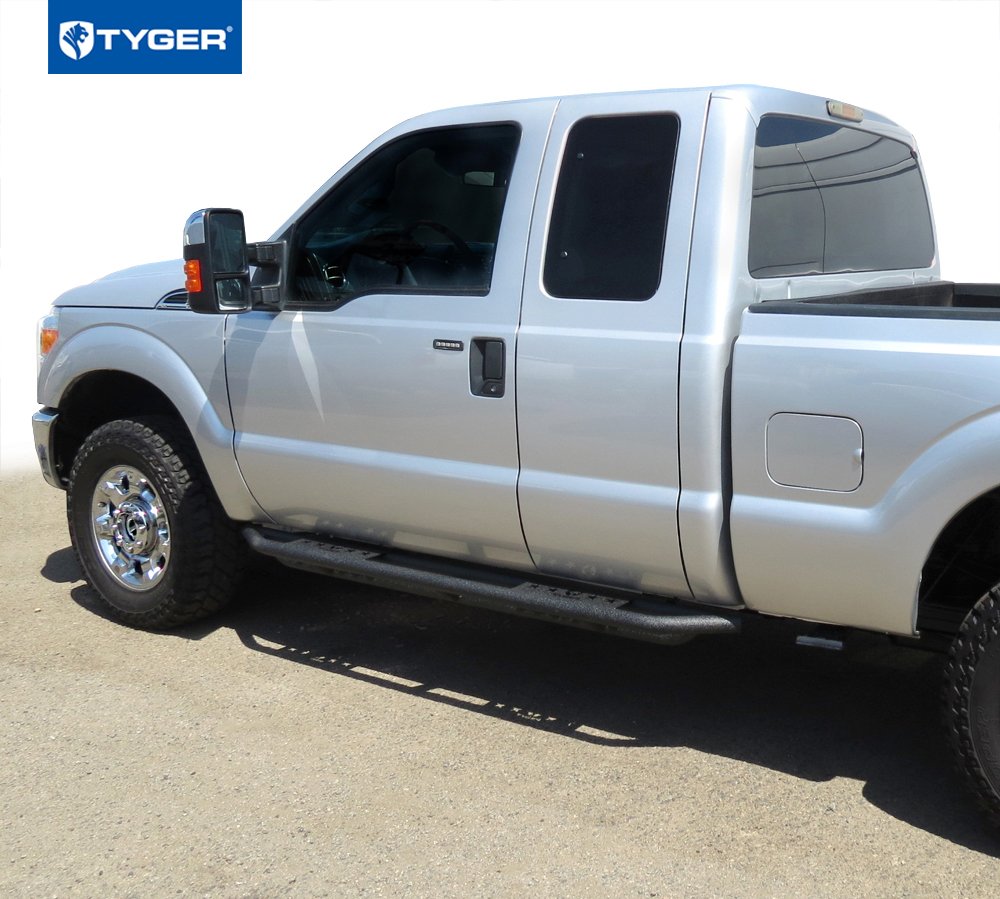 Tyger Auto Star Armor Side Step Rails Compatible with 1999-2016 Ford F-250 F-350 Super Duty | Supercab | TG-AM2F20298, Nerf Bars Running Boards, Textured Black