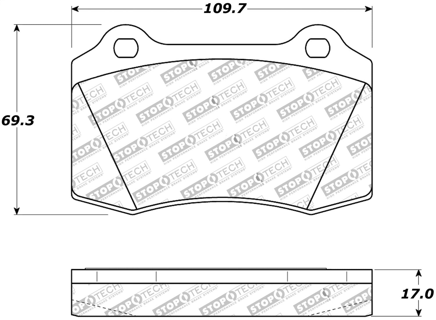 Brake Pads StopTech 308.05920; Front, Rear with Shims Street