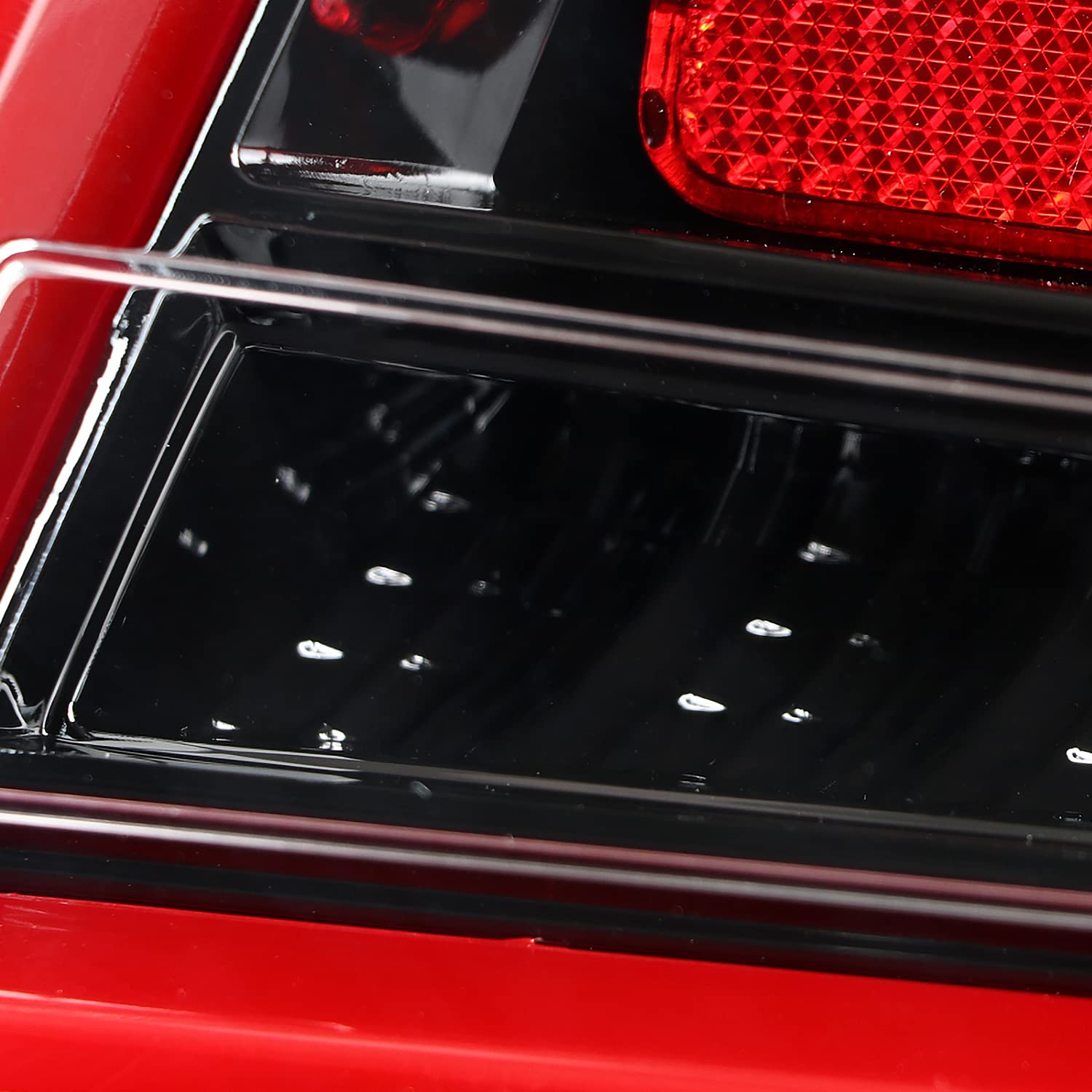 Jet Black Housing SPEC-D TUNING Red LED Bar Tail Lights Compatible with 2010-2012 Ford Fusion, Left + Right Pair Assembly