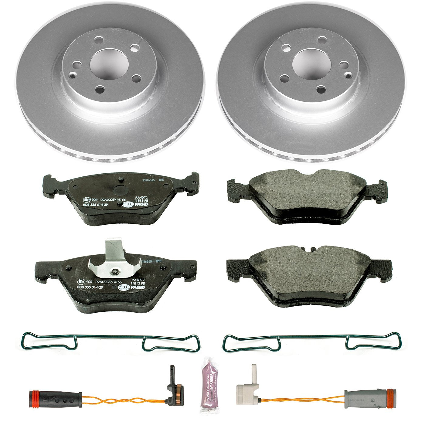 Power Stop ESK5168 Euro-Stop Front Brake Kit For Mercedes-Benz E320 2004-2005, Mercedes-Benz E350 2006-2009 [Model Specific]