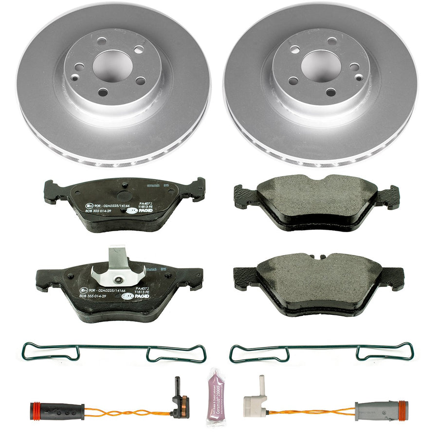 Power Stop ESK5168 Euro-Stop Front Brake Kit For Mercedes-Benz E320 2004-2005, Mercedes-Benz E350 2006-2009 [Model Specific]