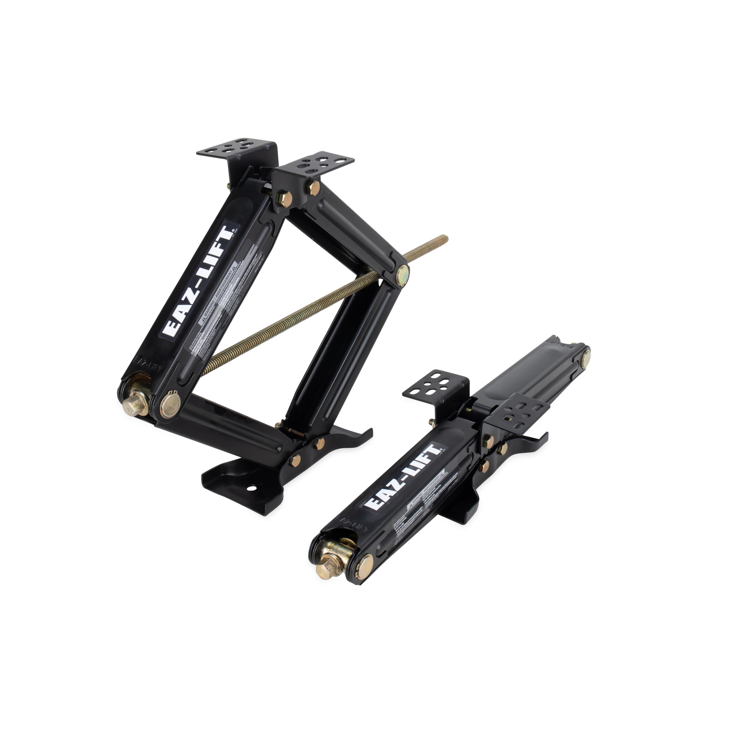 Camco 24-inch EAZ-Lift Stabilizing RV Scissor Jacks - Features a 7,500 lb Load Capacity - Heavy-Duty Steel Construction - Set of 2 (48830)