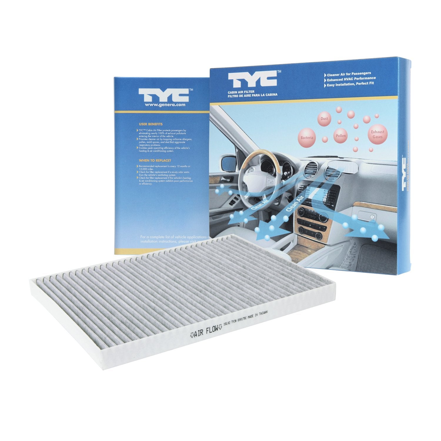 Cabin Air Filter TYC Compatible with 2009-2017 Chevrolet Traverse