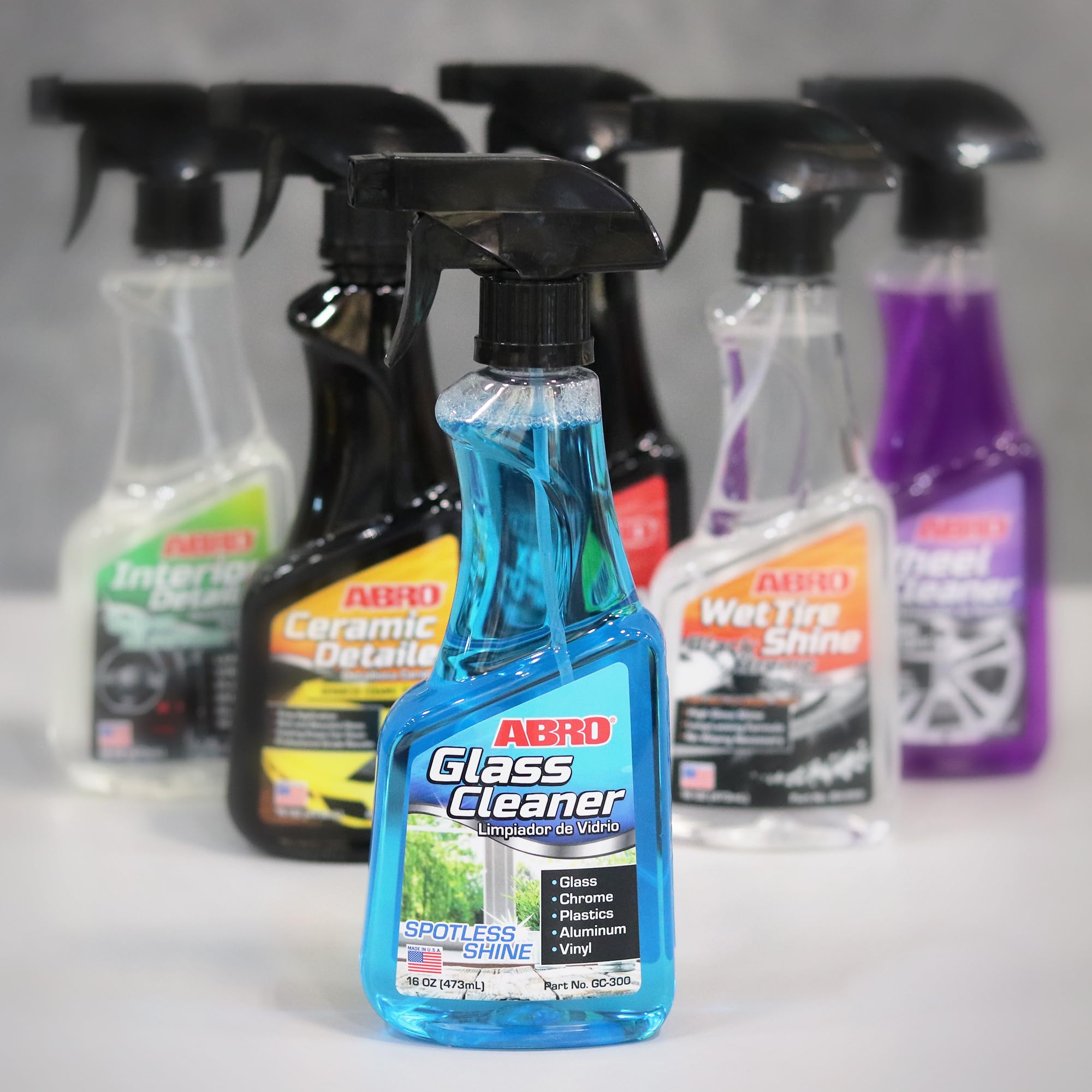 16 oz. ABRO Glass Cleaner, Cleaning Supplies, Car Accessories, Car Window Cleaner, Glass Cleaner Spray, Remove Dirt and Grime, Streak Free Results