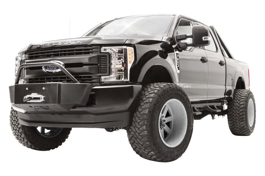 FAB FOURS Large Frame FS17-N4160-1 Winch Mount fits 17-22 Ford F-450 Super Duty - 2 Stage Black Powder Coated