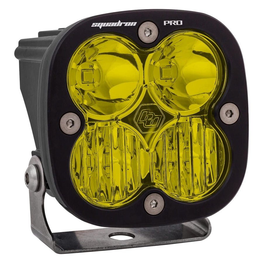 Baja Designs Black Squadron Pro LED Light Pod for Jeeps, Off Road 4x4, Truck, UTV (Driving/Combo Lens; Amber)
