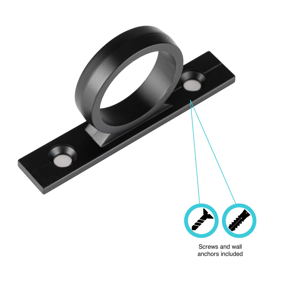 Dura Faucet RV Shower Hose Guide Ring DF-SA155-MB - Mounting Screws Included (Matte Black)