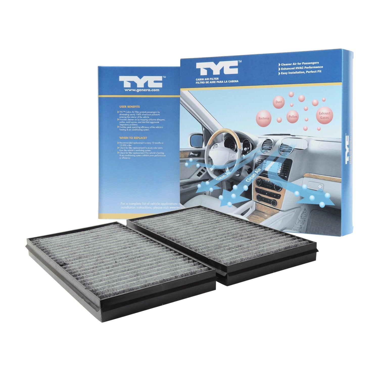 Cabin Air Filter TYC Compatible with 2004-2010 BMW 5 Series
