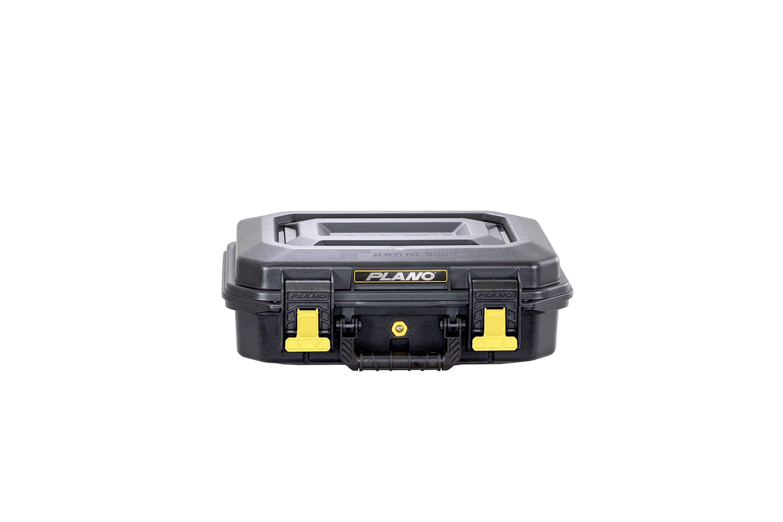 Plano Double All-Weather Pistol Case Watertight & Dust-Proof Gun Case for Two Pistols; High Density Pluck Foam, Black; Continuous Dri-Loc Seal