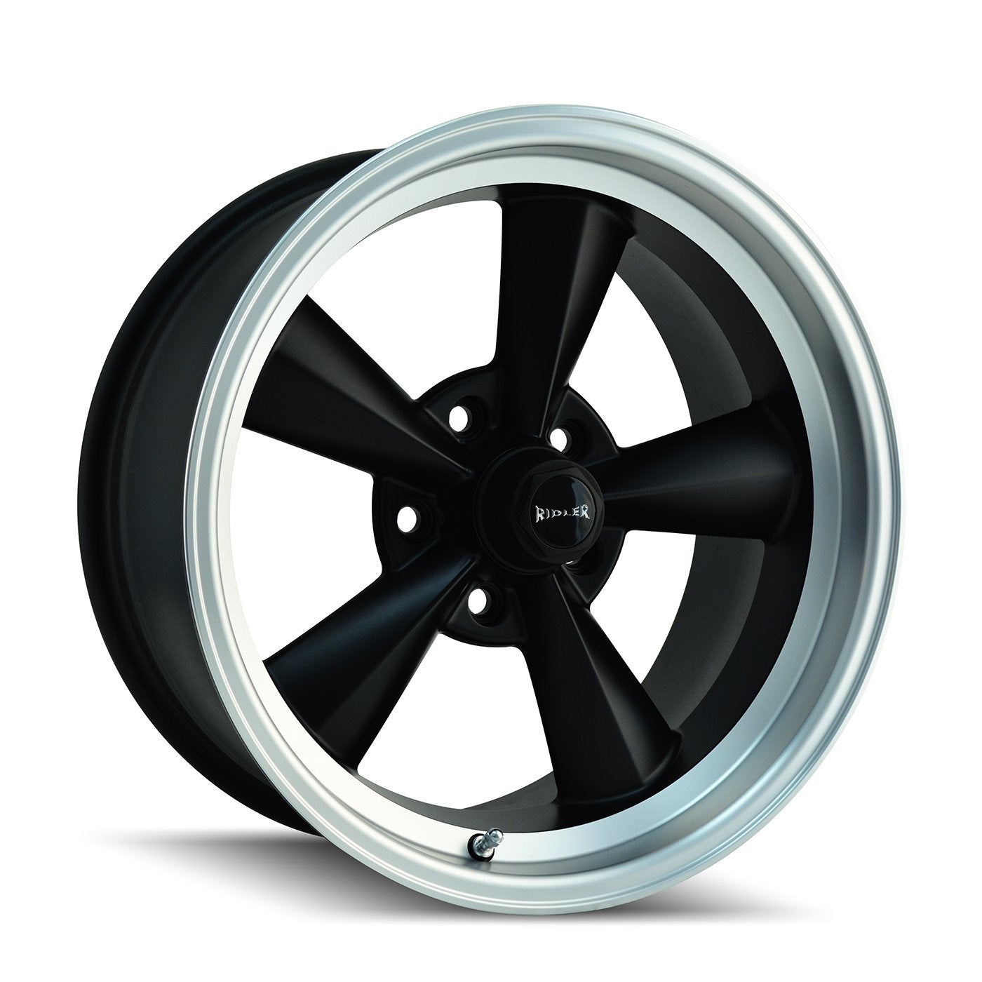 Matte Black/MACHINED Lip Ridler Style 675 Wheel (17 x 7. inches /5 x 120 mm, 0 mm Offset)