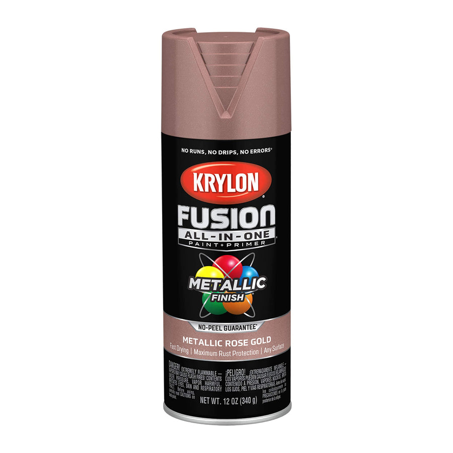 Krylon All-In-One Adhesive Spray Paint for Indoor/Outdoor Use, 12 oz, Rose Gold