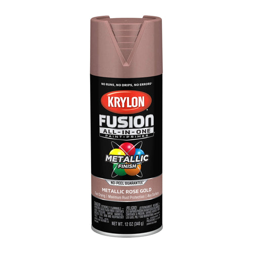 Krylon All-In-One Adhesive Spray Paint for Indoor/Outdoor Use, 12 oz, Rose Gold