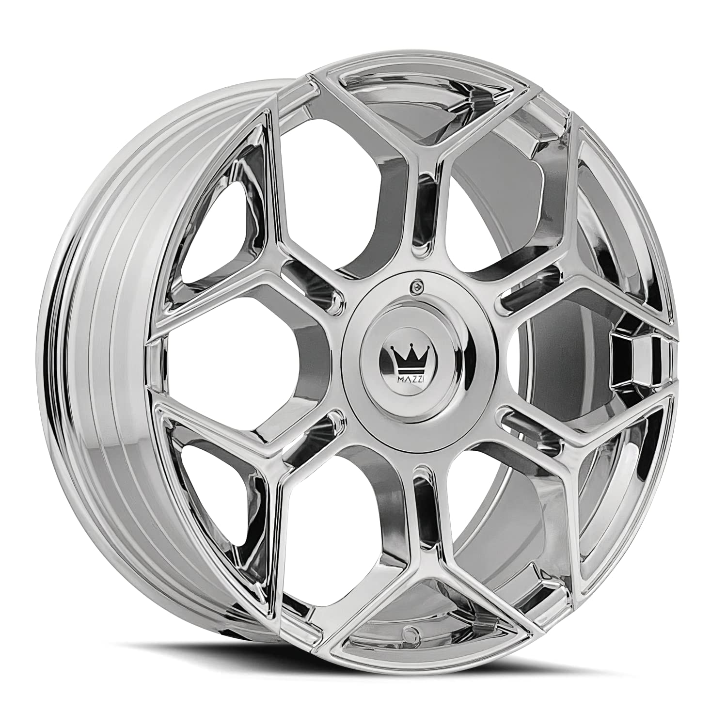 20x8.5 Mazzi 379 Libra 5x115/5x120 +18mm Chrome Wheel Rim 20 Inch
