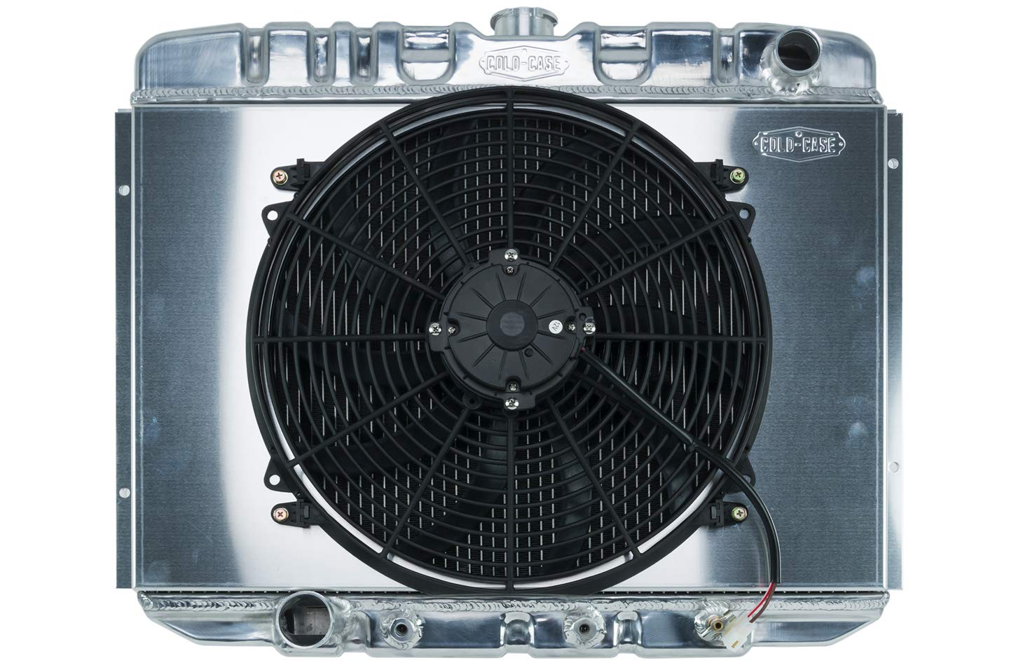 COLD - RADIATORS CASE 67-70 Mustang BB 24in Radiator and 16 Fan Kit AT