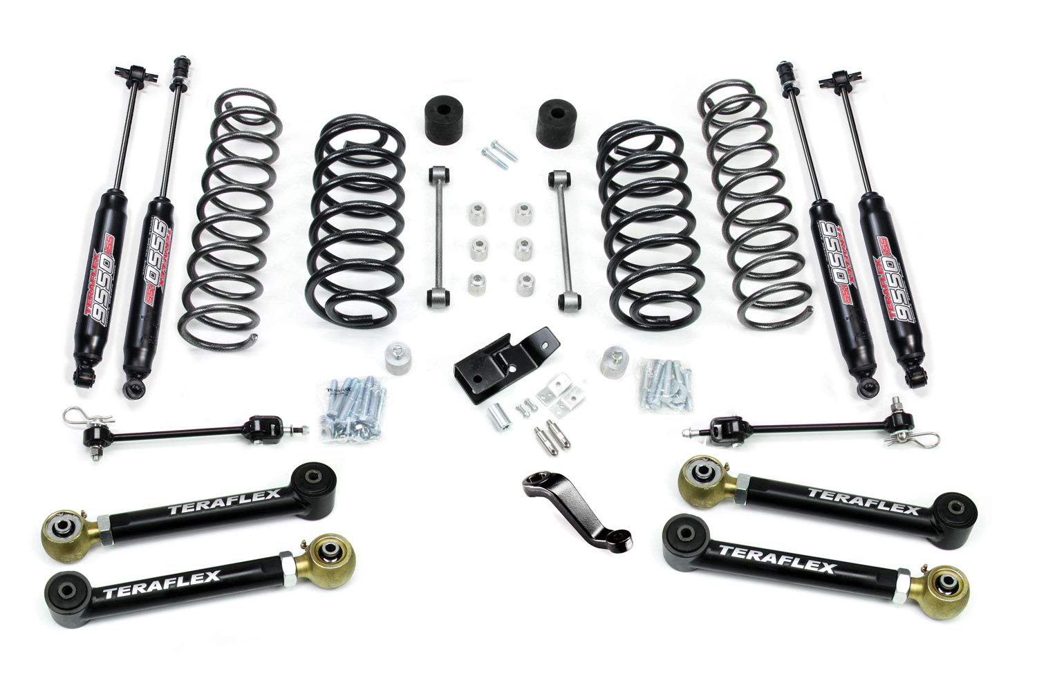 TeraFlex 4” Suspension System w/ 4 Short Control Arms & 9550 VSS Twin-Tube Shocks TJ