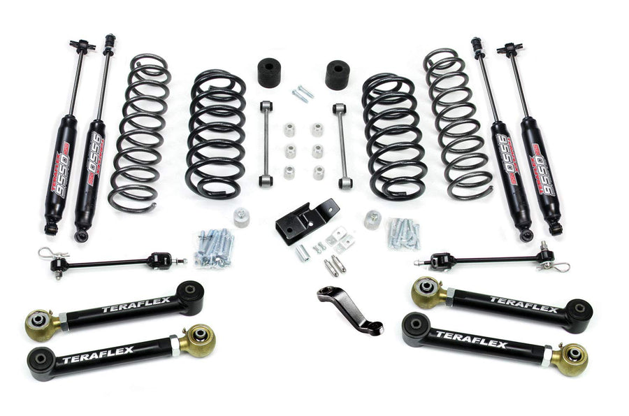 TeraFlex 4” Suspension System w/ 4 Short Control Arms & 9550 VSS Twin-Tube Shocks TJ