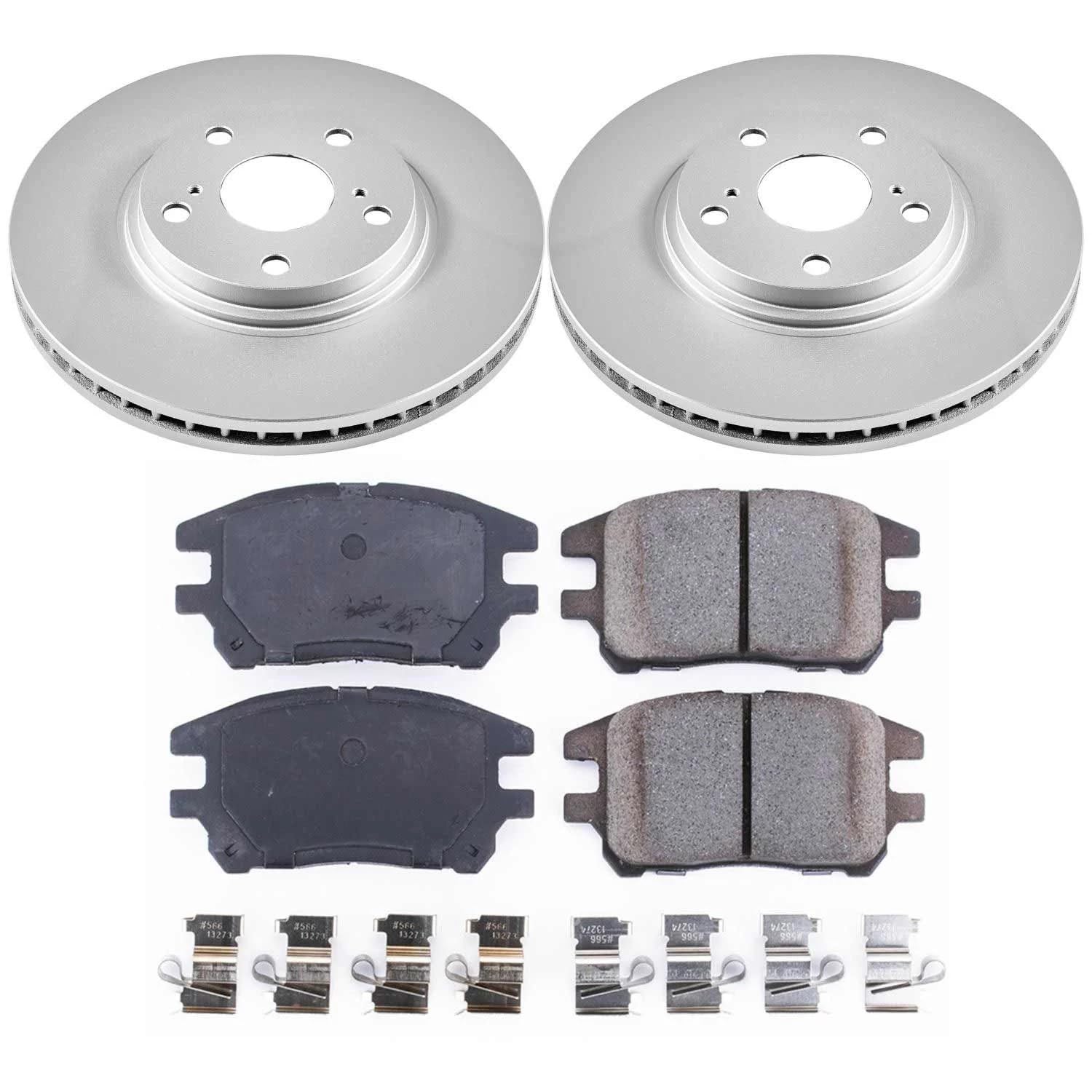 Power Stop CRK1146 Brake Rotor & Coated Ceramic Brake Pads- front For Lexus RX300 2002-2003 [Model Specific]