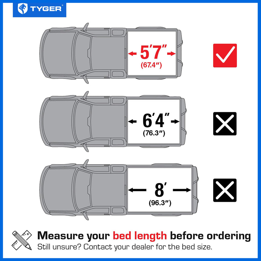 Tyger Auto T4 Low Profile Flip-Up Hard Alloy Truck Bed Tonneau Cover Compatible with 2019-2026 Ram 1500 (Not fit 19-24 Classic) | 5'7" (67") Bed | TG-BC4D4417