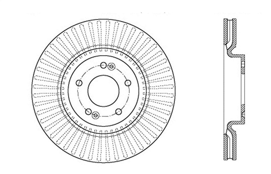 Sport StopTech Cross Drilled Brake Rotor 128.50028L (Front Left), 1 Pack