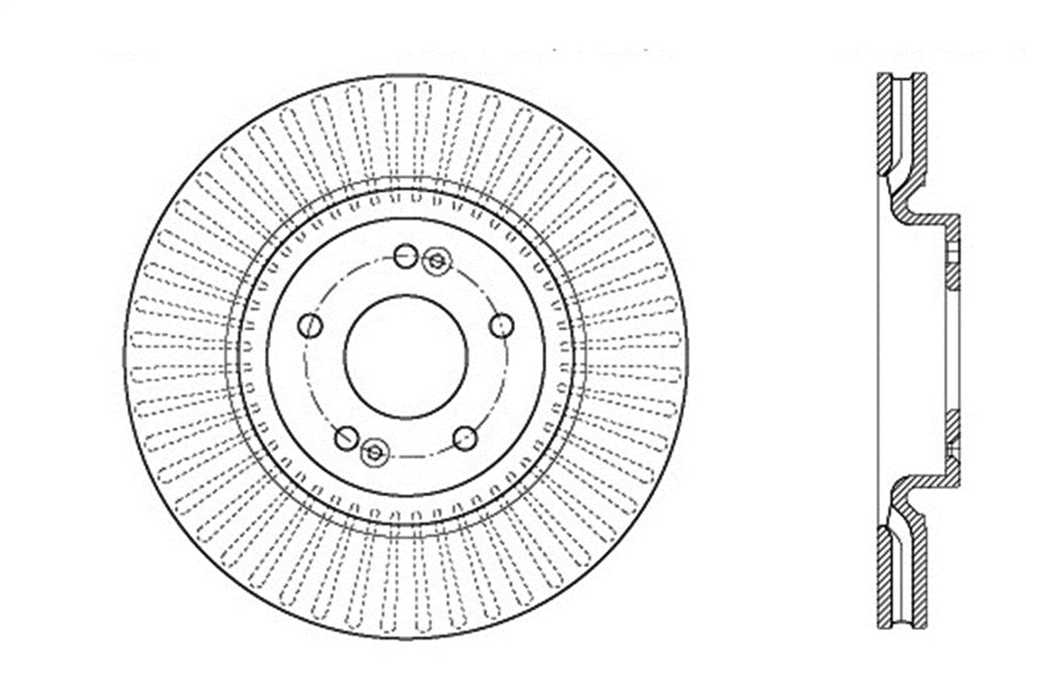Sport StopTech Cross Drilled Brake Rotor 128.50028R (Front Right), 1 Pack