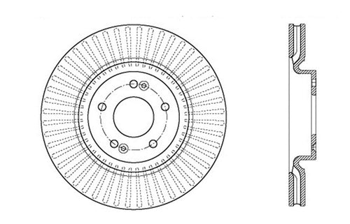 Sport StopTech Cross Drilled Brake Rotor 128.50028R (Front Right), 1 Pack