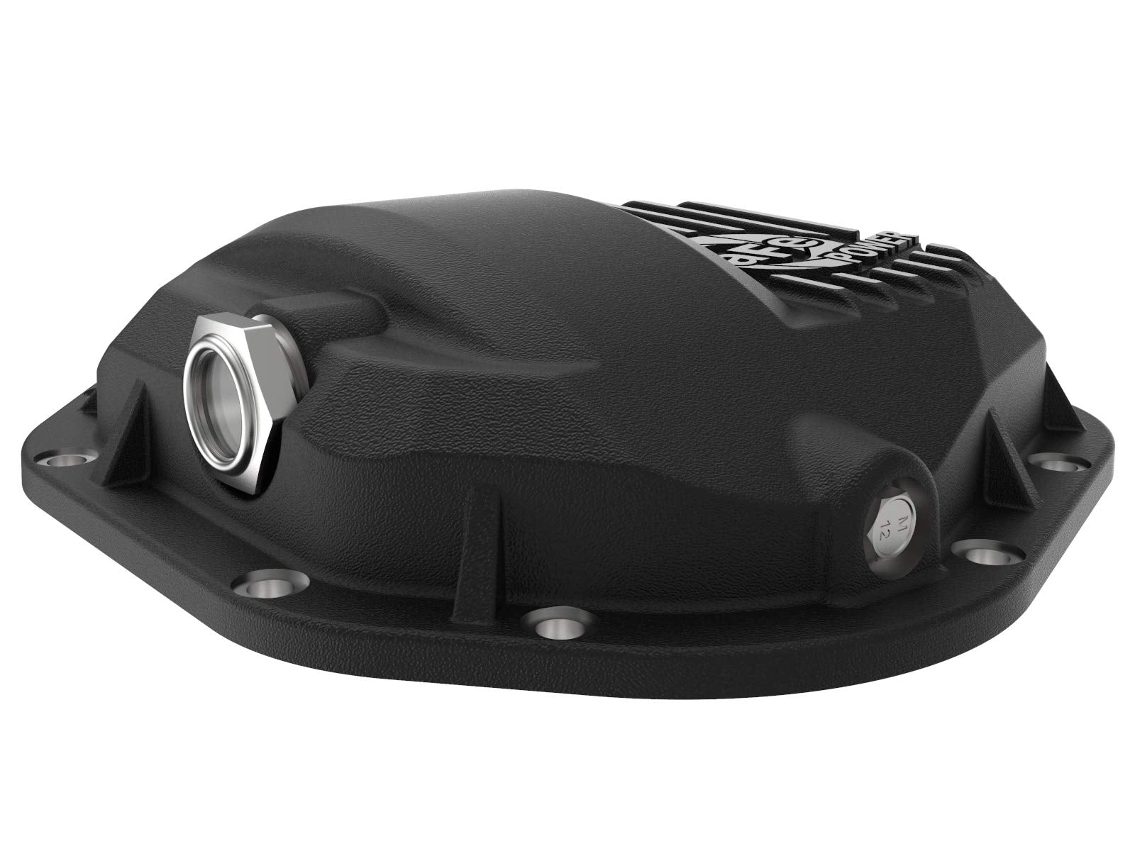 aFe Power 46-71101B Dana 60 Pro Series Front Differential Cover Black w/Machined Fins & Gear Oil