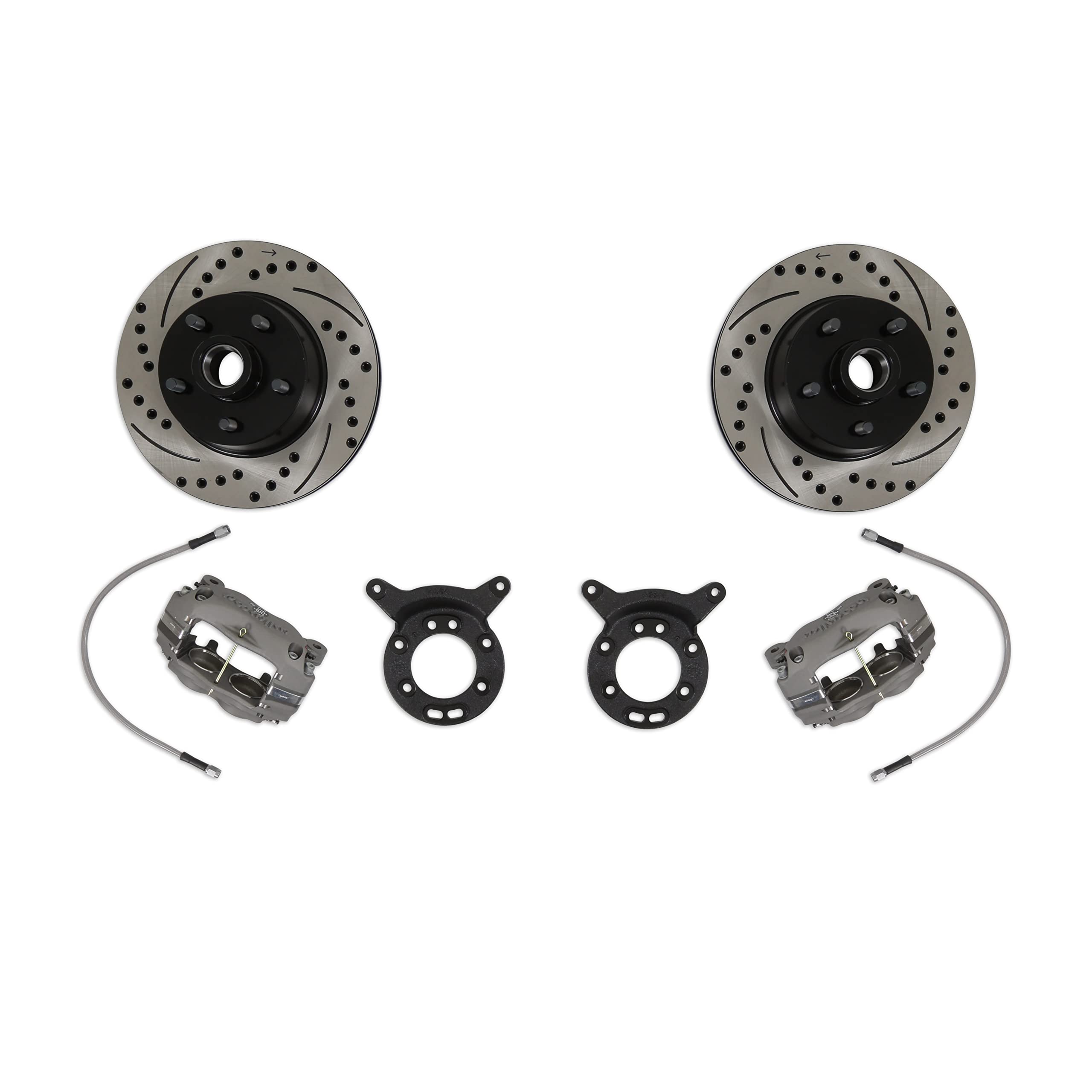 Wilwood Disc Brake Conversion Scott Drake DBC-6569-WW-DSR 1965-1969 W/Drilled & Slotted Rotors