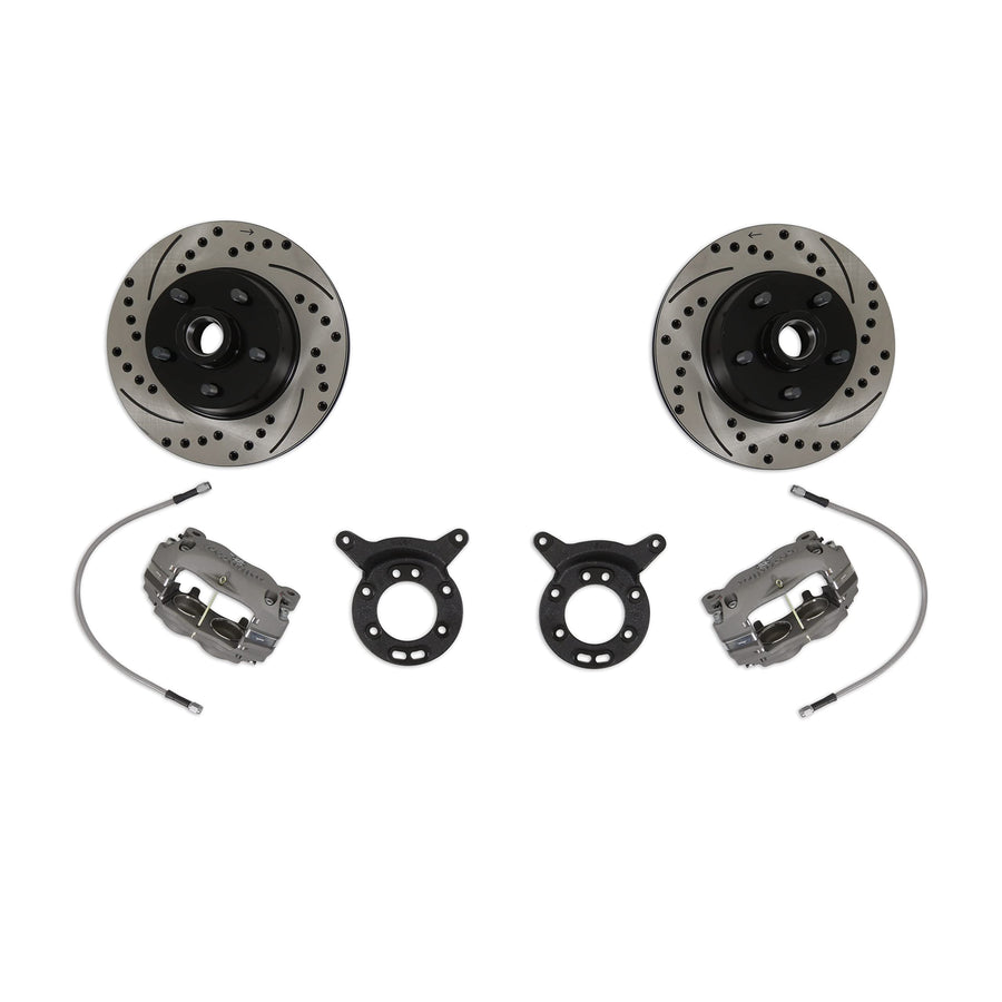 Wilwood Disc Brake Conversion Scott Drake DBC-6569-WW-DSR 1965-1969 W/Drilled & Slotted Rotors