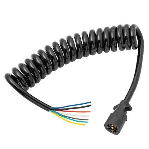 7-Way Bargman 54006-044 Trailer End Wiring Connector, 8 ft. Length Wire