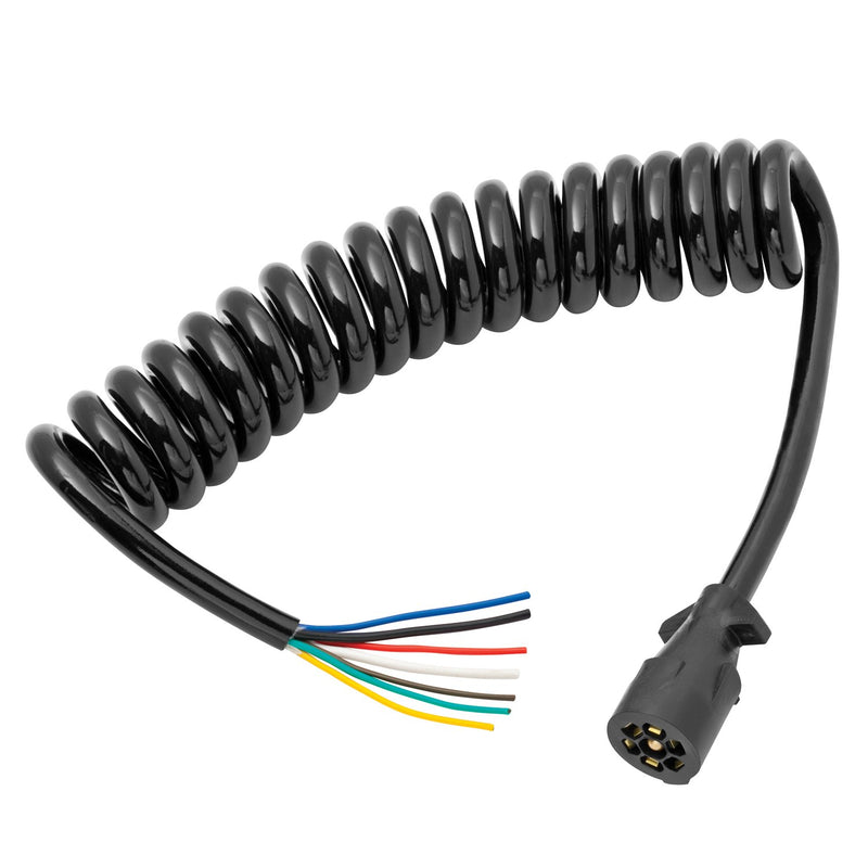 7-Way Bargman 54006-044 Trailer End Wiring Connector, 8 ft. Length Wire