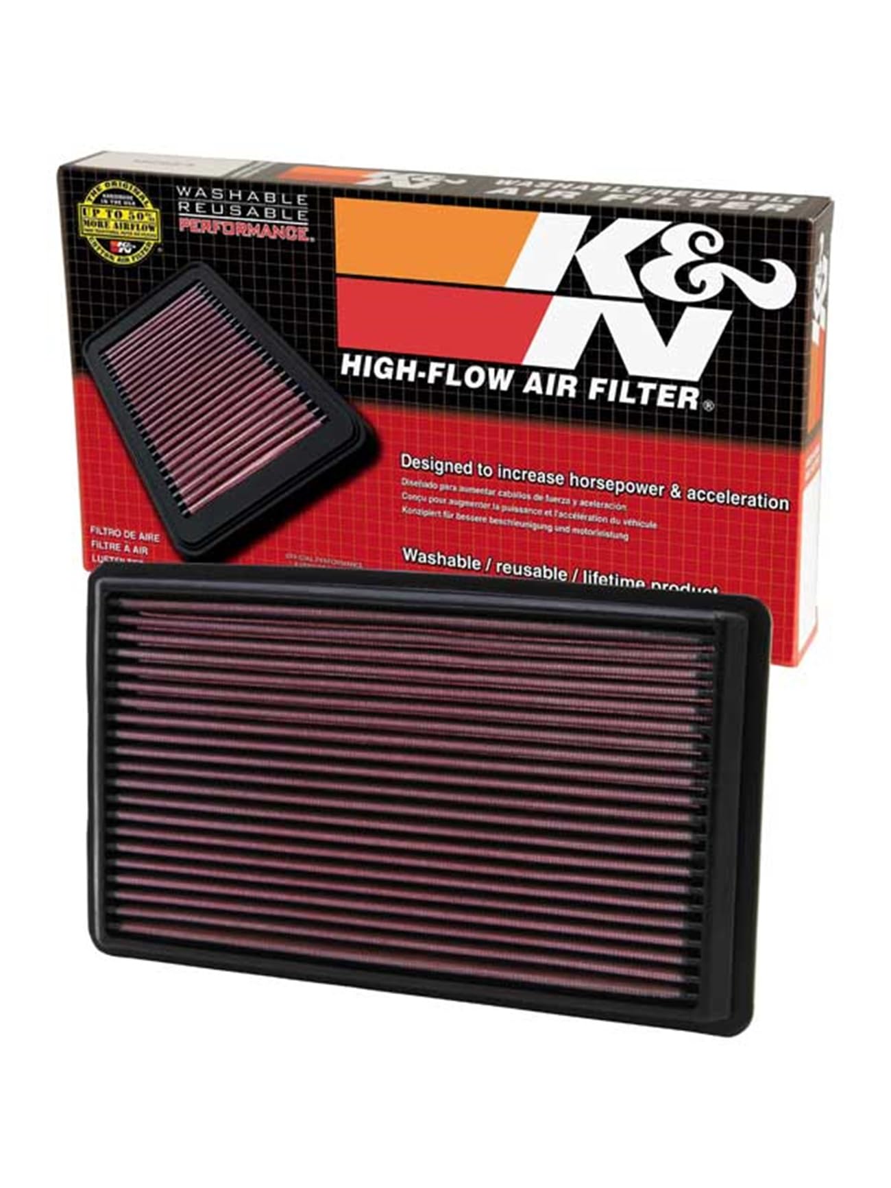 K&N Engine Air Filter: Washable, Increase Power & Acceleration, Replacement Car Air Filter: Compatible 1986-2008 SUBARU (Impreza, WRX, Forester, Legacy, Outback, Liberty, Loyale, Alcyone, RX), 33-2232