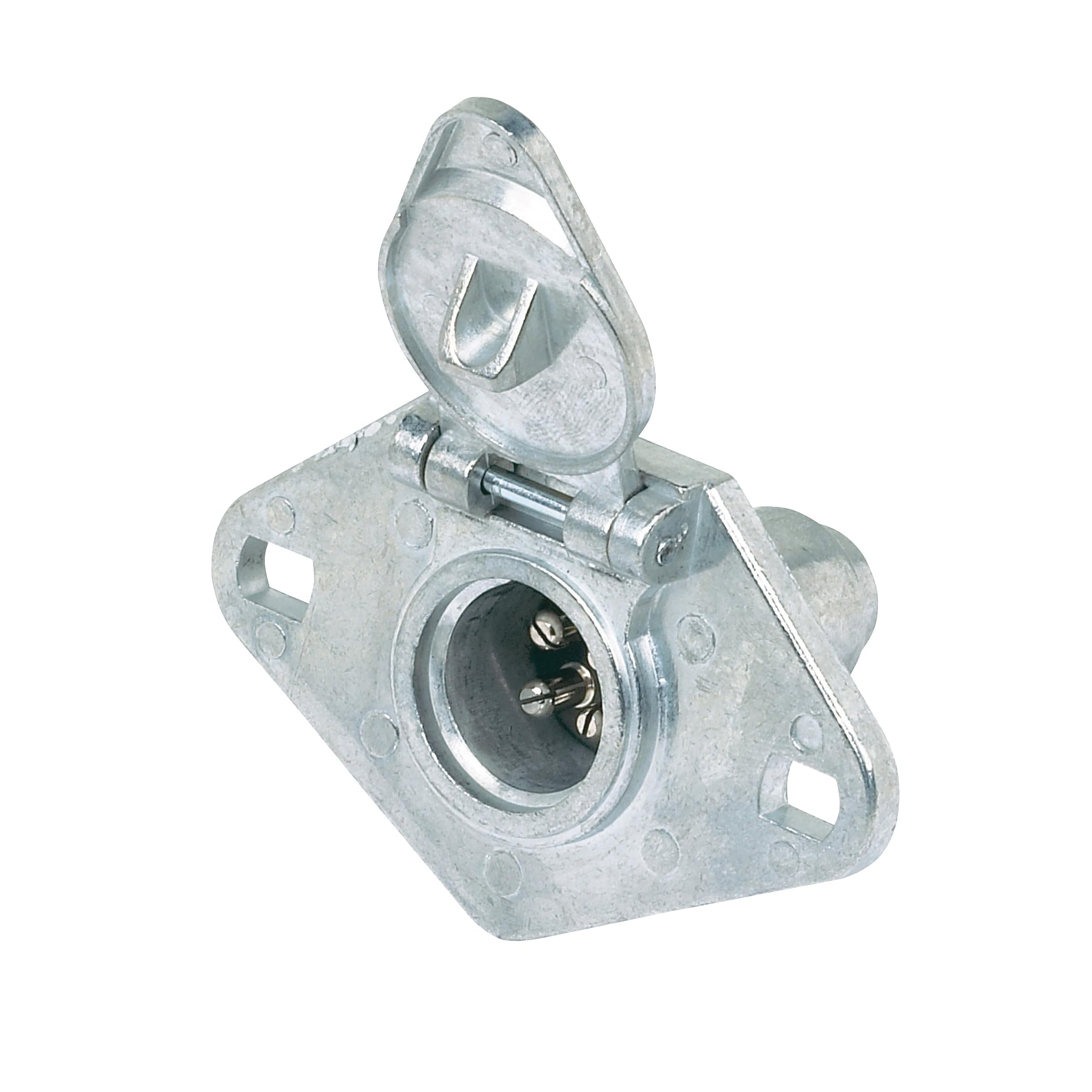 4 Pole Round Hopkins Towing Solutions Vehicle End Connector 52004