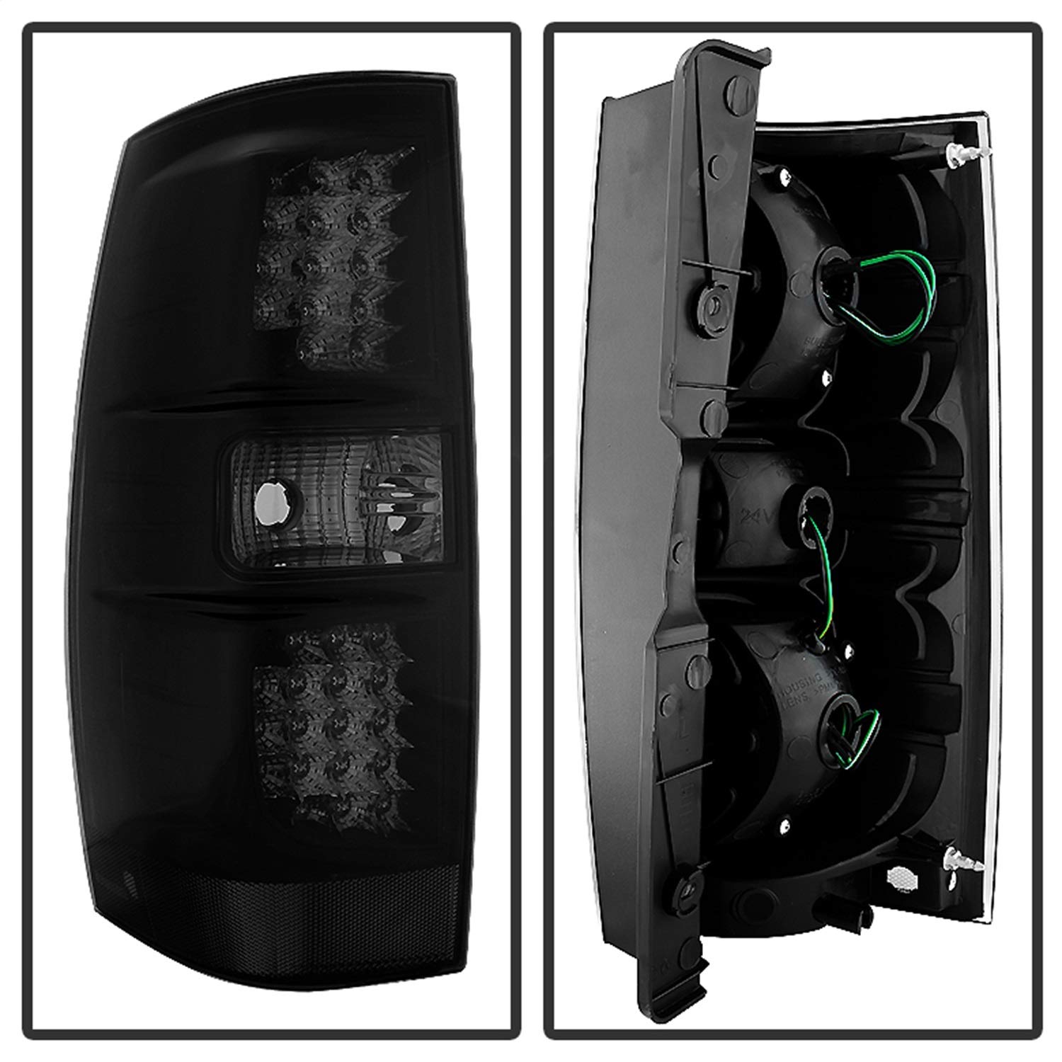 Tail Light Xtune ALT-JH-CSUB07-LED-G2-BSM (Chevy Suburban/Tahoe 07-14 / GMC Yukon/Yukon Denali 07-14 - LED s - Black Smoked)