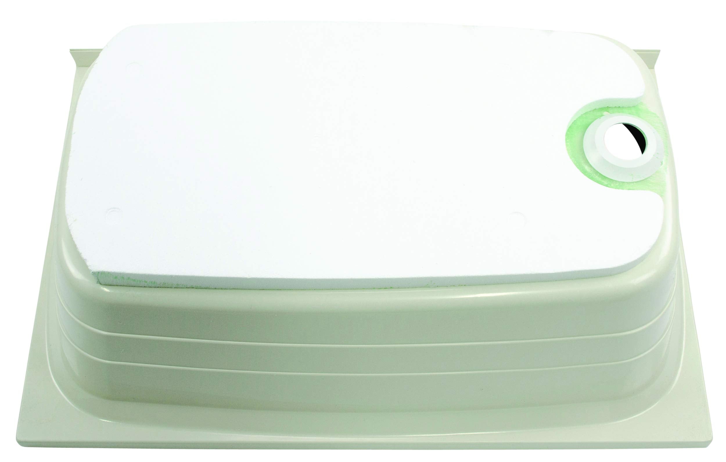 24" x 36" Lippert Replacement Parchment Bathtub with Right Drain, Scratch-Resistant ABS Acrylic for RVs, Travel Trailers, 5th Wheels, Motorhomes - P2436RHSPK