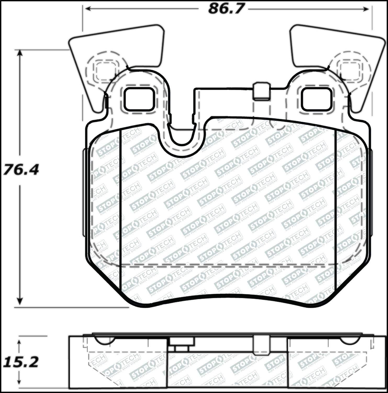 Brake Pads StopTech 305.13720 Street Select with Hardware