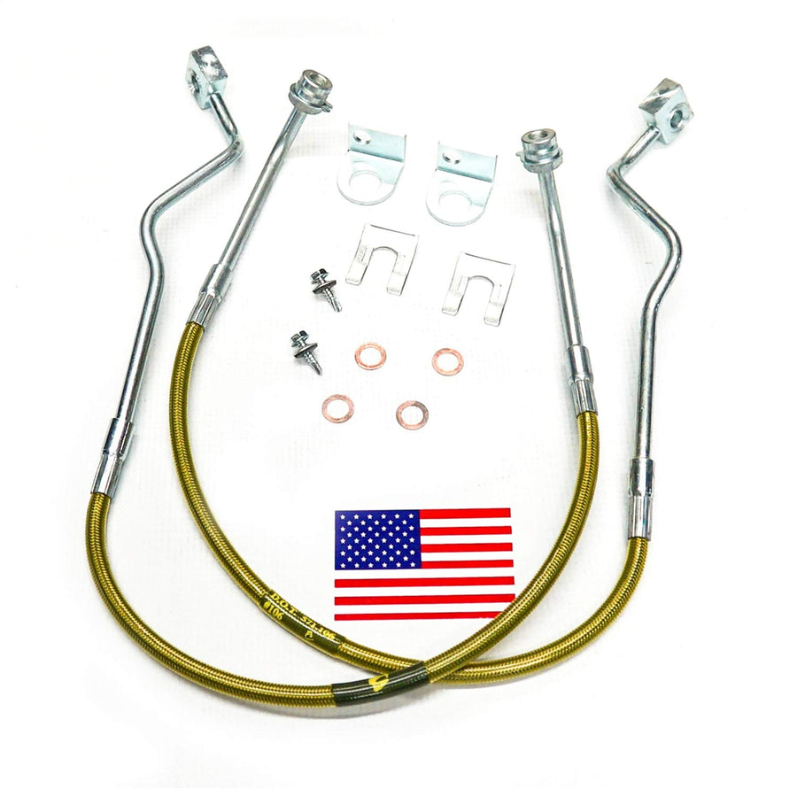 SUPERLIFT SUSPENSION RealTruck Brake Hose Kit for Ford Ranger/Bronco | Front Bullet Proof Pair of Brake Hoses | 91210 | Fits 1986 Ford Ranger/Bronco II with 4-6" Lift Kit
