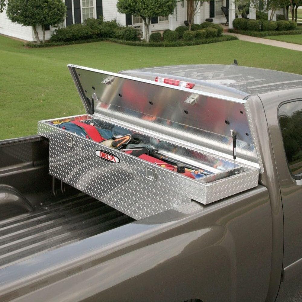 Full Size Delta 1-301000 Bright Aluminum Single Lid Deep Crossover Truck Box