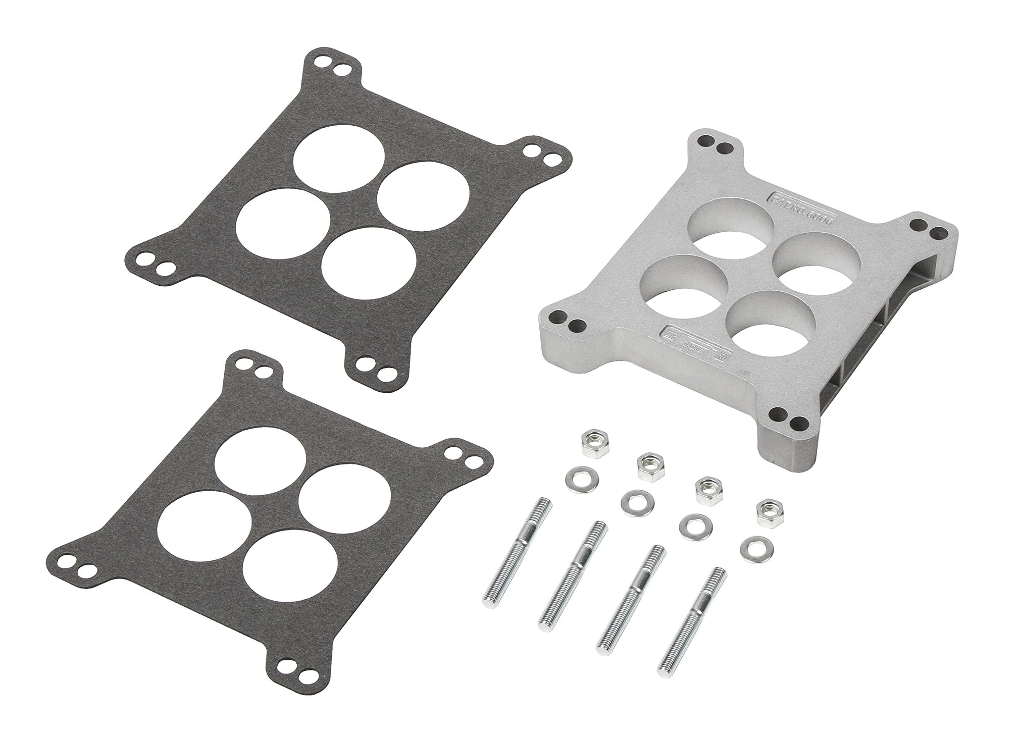 Carburetor-4 Hole Mr. Gasket 6006 Spacer, 1 in, Silver