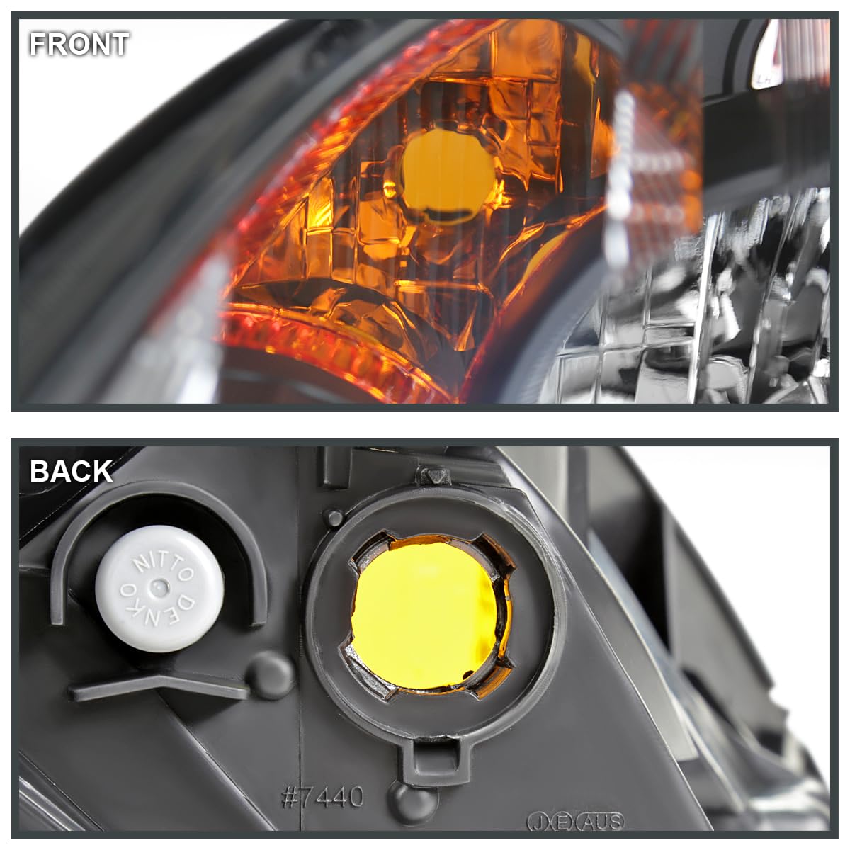 Black Headlights SPEC-D TUNING Compatible with 2005-2006 Honda CR-V models made in Japan only